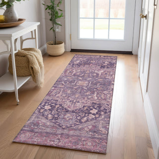 Dalyn Solace SL14 Eggplant Machine Washable Area Rug Runner Lifestyle Image Feature