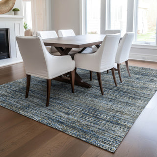 Dalyn Solace SL3 Denim Machine Washable Area Rug Lifestyle Image Feature