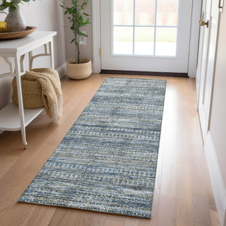 Dalyn Solace SL3 Denim Machine Washable Area Rug Runner Lifestyle Image Feature