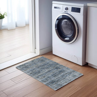 Dalyn Solace SL3 Denim Machine Washable Area Rug Scatter Lifestyle Image Feature