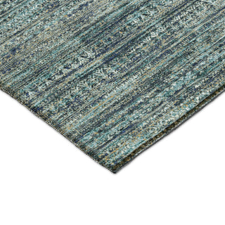 Dalyn Solace SL3 Teal Machine Washable Area Rug Corner Image