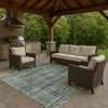 Dalyn Solace SL3 Teal Machine Washable Area Rug Outdoor Lifestyle Image Feature