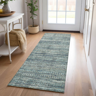 Dalyn Solace SL3 Teal Machine Washable Area Rug Runner Lifestyle Image Feature