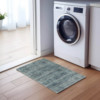 Dalyn Solace SL3 Teal Machine Washable Area Rug Scatter Lifestyle Image Feature