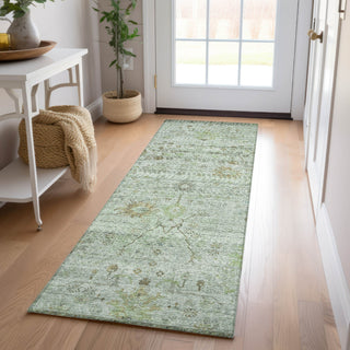 Dalyn Solace SL4 Aloe Machine Washable Area Rug Runner Lifestyle Image Feature