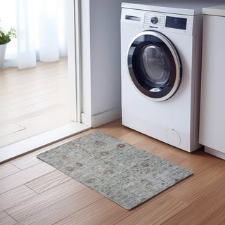 Dalyn Solace SL4 Gray Machine Washable Area Rug Scatter Lifestyle Image Feature