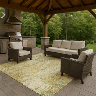 Dalyn Solace SL5 Fern Machine Washable Area Rug Outdoor Lifestyle Image Feature