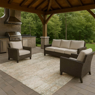 Dalyn Solace SL5 Linen Machine Washable Area Rug Outdoor Lifestyle Image Feature