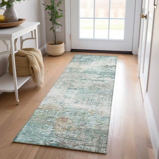 Dalyn Solace SL5 Teal Machine Washable Area Rug Runner Lifestyle Image Feature