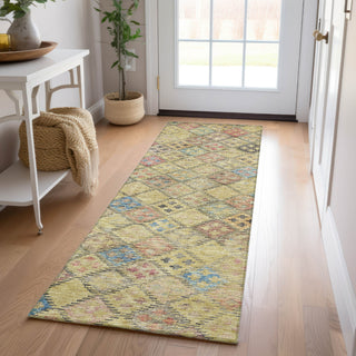 Dalyn Solace SL6 Gold Machine Washable Area Rug Runner Lifestyle Image Feature