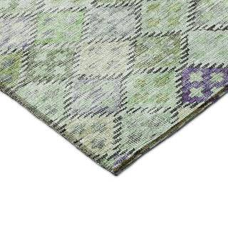 Dalyn Solace SL6 Green Machine Washable Area Rug Corner Image