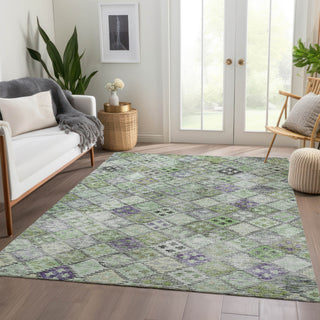 Dalyn Solace SL6 Green Machine Washable Area Rug Lifestyle Image Feature
