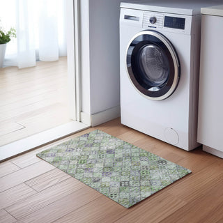 Dalyn Solace SL6 Green Machine Washable Area Rug Scatter Lifestyle Image Feature