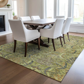 Dalyn Solace SL7 Aloe Machine Washable Area Rug Lifestyle Image Feature