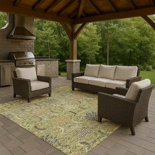 Dalyn Solace SL7 Aloe Machine Washable Area Rug Outdoor Lifestyle Image Feature