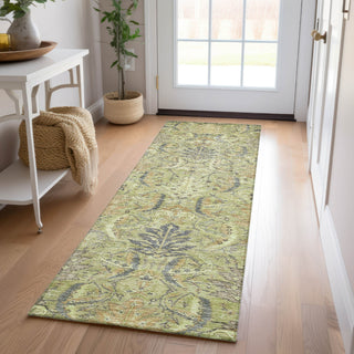 Dalyn Solace SL7 Aloe Machine Washable Area Rug Runner Lifestyle Image Feature