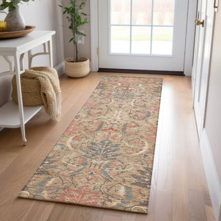 Dalyn Solace SL7 Tan Machine Washable Area Rug Runner Lifestyle Image Feature