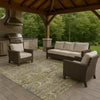 Dalyn Solace SL7 Taupe Machine Washable Area Rug Outdoor Lifestyle Image Feature