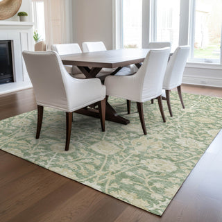 Dalyn Solace SL8 Aloe Machine Washable Area Rug Lifestyle Image Feature