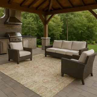 Dalyn Solace SL9 Beige Machine Washable Area Rug Outdoor Lifestyle Image Feature