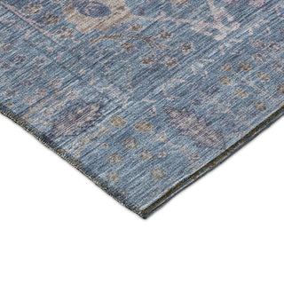 Dalyn Solace SL9 Denim Machine Washable Area Rug Corner Image