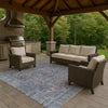 Dalyn Solace SL9 Denim Machine Washable Area Rug Outdoor Lifestyle Image Feature