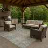 Dalyn Solace SL9 Teal Machine Washable Area Rug Outdoor Lifestyle Image Feature