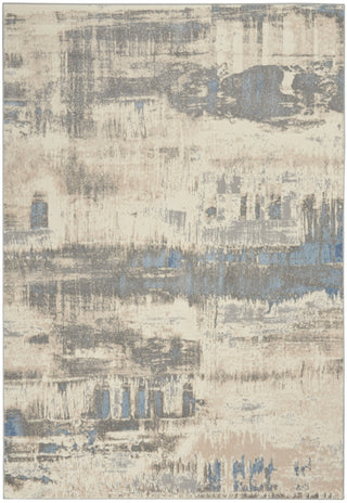 Nourison Solace SLA07 Ivory/Grey/Blue Area Rug main image