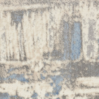 Nourison Solace SLA07 Ivory/Grey/Blue Area Rug Swatch Image