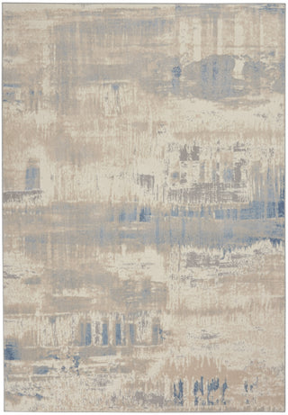 Nourison Solace SLA08 Ivory/Grey/Blue Area Rug main image