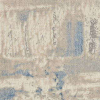 Nourison Solace SLA08 Ivory/Grey/Blue Area Rug Swatch Image