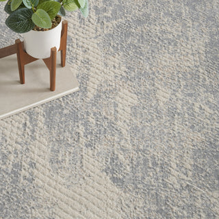 Nourison Splendid SLD01 Light Grey Area Rug Corner Image