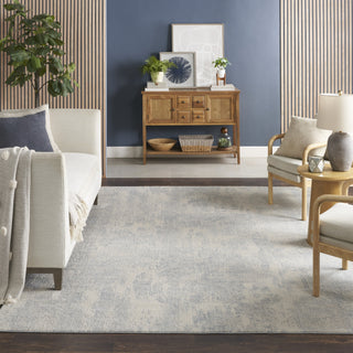 Nourison Splendid SLD01 Light Grey Area Rug Room Image Feature