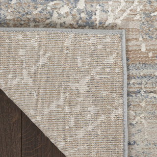 Nourison Splendid SLD02 Beige Blue Area Rug Corner Image