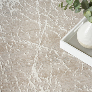 Nourison Splendid SLD02 Mocha Ivory Area Rug Corner Image