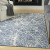 Nourison Splendid SLD02 Navy Ivory Area Rug Corner Image