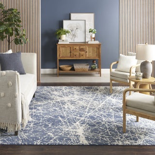 Nourison Splendid SLD02 Navy Ivory Area Rug Room Image Feature