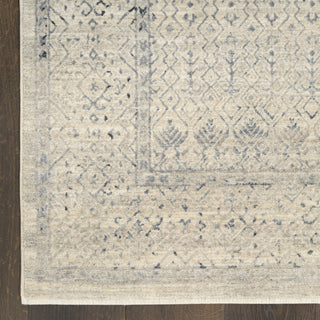 Nourison Sultana SLL04 Ivory Blue Area Rug Detail Image