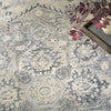 Nourison Sultana SLL06 Ivory Blue Area Rug Corner Image