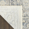 Nourison Sultana SLL06 Ivory Blue Area Rug Corner Image