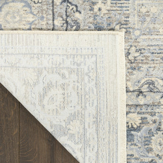 Nourison Sultana SLL06 Ivory Blue Area Rug Corner Image