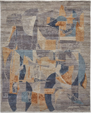 Havila Fine Rugs Sabine H1887 Blue/Orange Area Rug