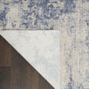 Nourison Silky Textures SLY01 Ivory/Blue Area Rug Corner Image