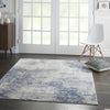 Nourison Silky Textures SLY01 Ivory/Blue Area Rug Texture Image