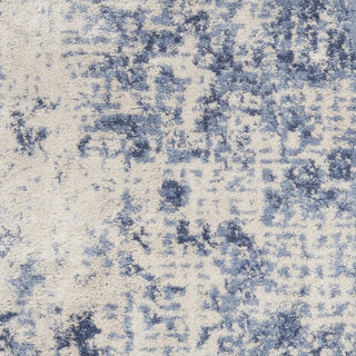 Nourison Silky Textures SLY01 Ivory/Blue Area Rug Texture Image