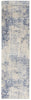 Nourison Silky Textures SLY01 Ivory/Blue Area Rug Main Image