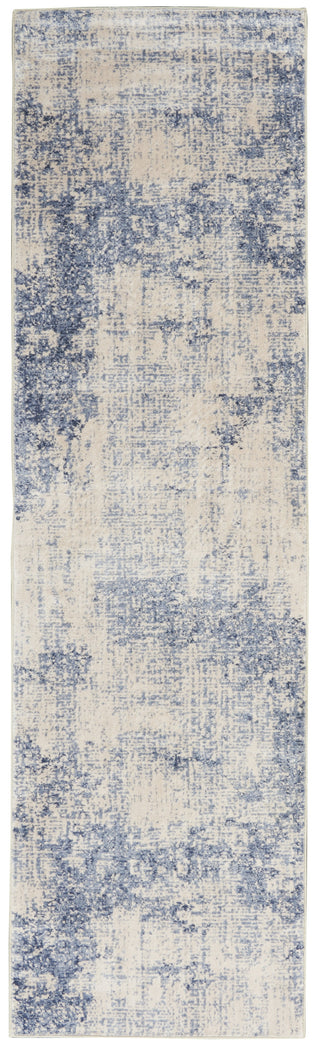 Nourison Silky Textures SLY01 Ivory/Blue Area Rug Main Image
