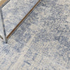 Nourison Silky Textures SLY01 Ivory/Blue Area Rug Corner Image