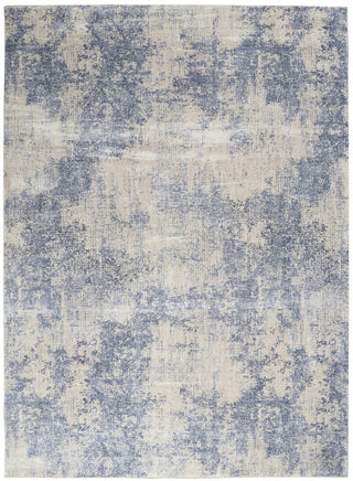Nourison Silky Textures SLY01 Ivory/Blue Area Rug Main Image