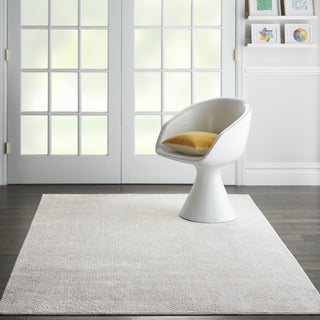 Nourison Silky Textures SLY01 Ivory/Grey Area Rug Corner Image